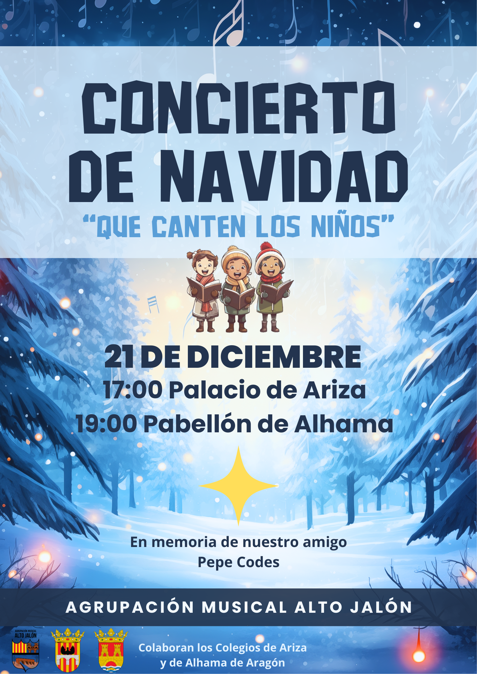 Cartel de Concierto de Navidad "Que Canten los Niños"
