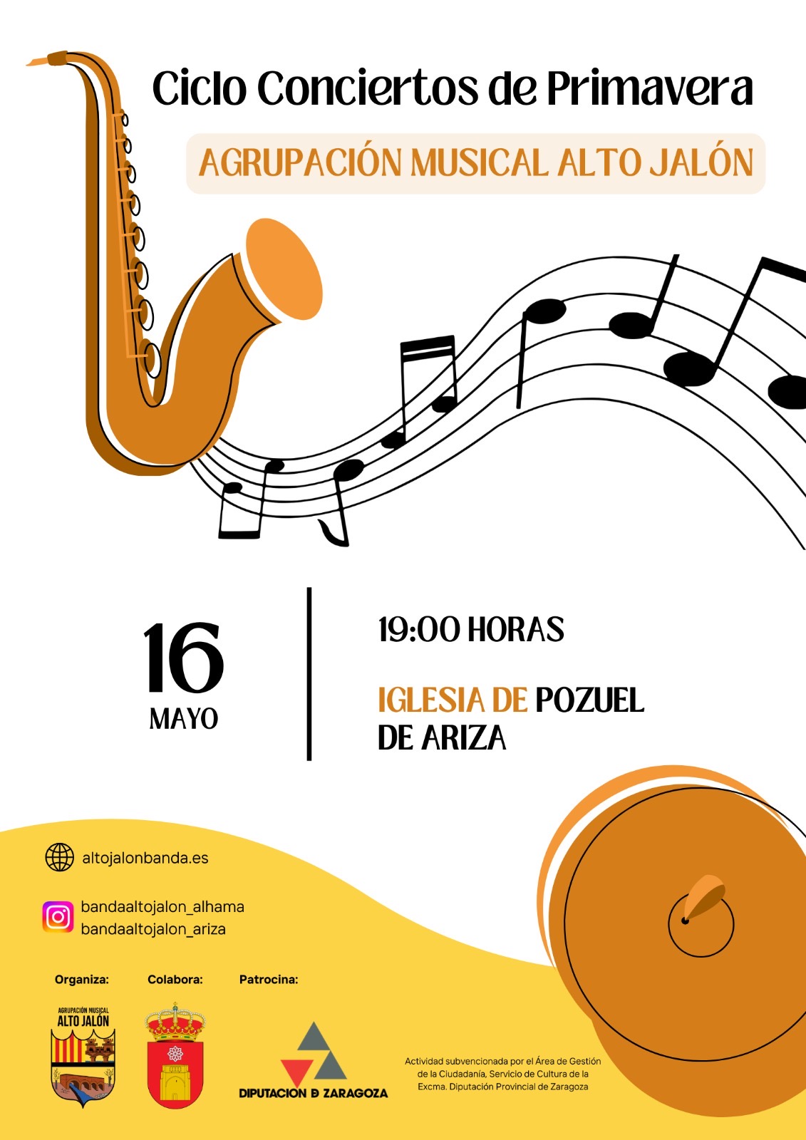 Noticia de la Banda de Música Alto Jalón: La Agrupación Musical Alto Jalón ofrecerá un concierto de primavera en Pozuel de Ariza